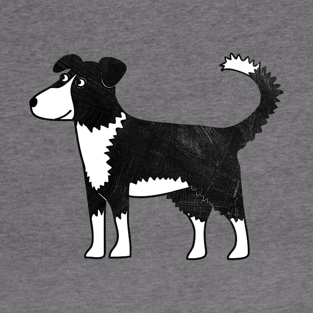 Border Collie Cartoon Dog Art by NicSquirrell